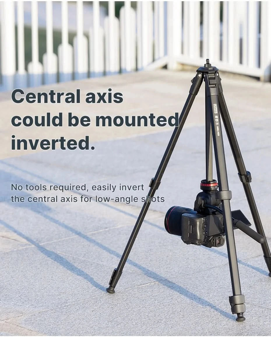 Ulanzi MT-56 OMBRA VIDEO Travel Tripod With Fluid Drag Pan Ball Head Metal Outdoor Smartphone DSLR Camera Tripod Monopod