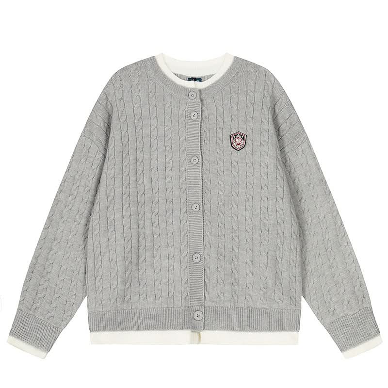 Knit Sweater for Women Solid Color High-End Cardigan