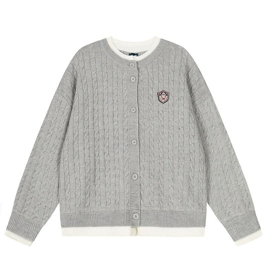 Strickpullover für Damen, einfarbig, hochwertiger Cardigan
