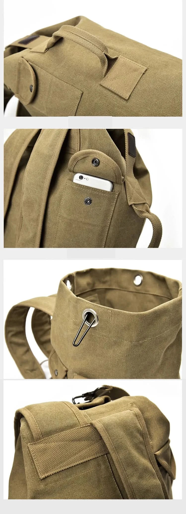 Outdoor Travel Bag Backpack Fashion Large Capacity Rucksack Man Light weight Male Luggage Canvas Bucket Shoulder Bags for Men