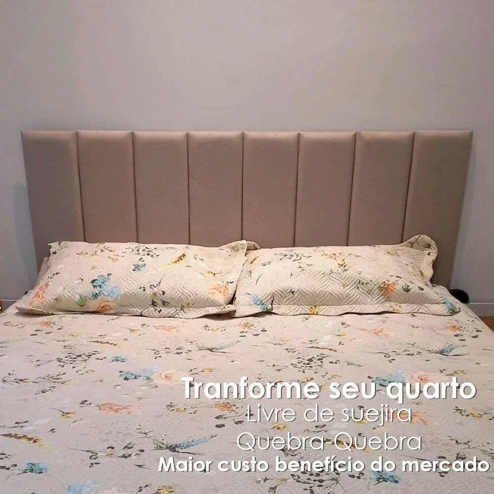 Single Double Bed Headboard Decorative Upholstered Adhesive Bed 1 Piece 45x20cm