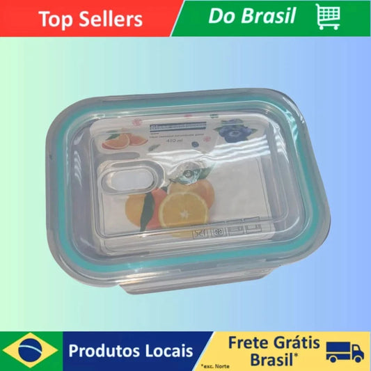 Set aus bis zu 3 hitzebeständigen Glas-Lunchtöpfen, 400 ml, mit luftdichtem Verschluss