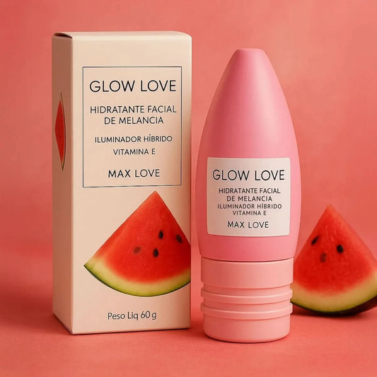 Wassermelonen Gesichtsfeuchtigkeitscreme Glow Love 60g Max Love-mit Hyaluronsäure, Niacinamid und Vitamin E