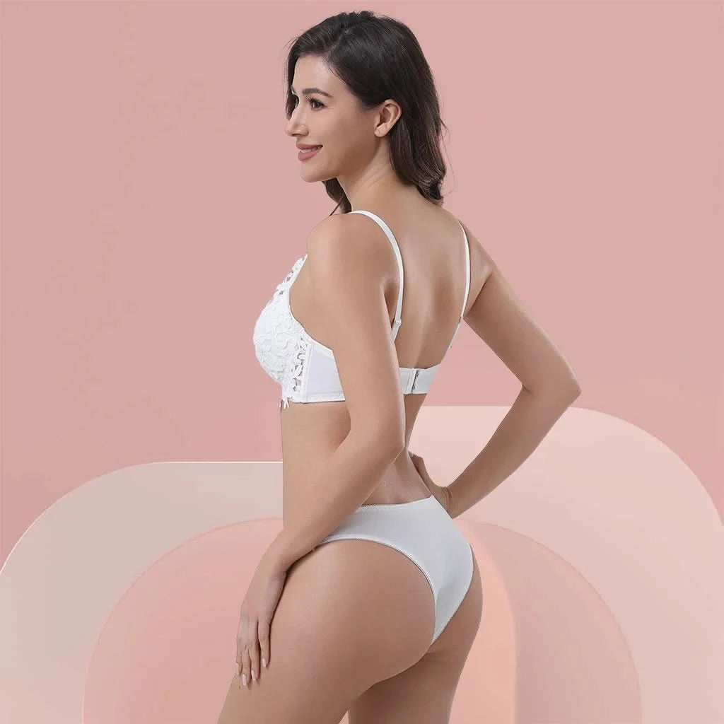 Z&D Lingerie Conjunto Com Renda Com Bojo e Aro 6681