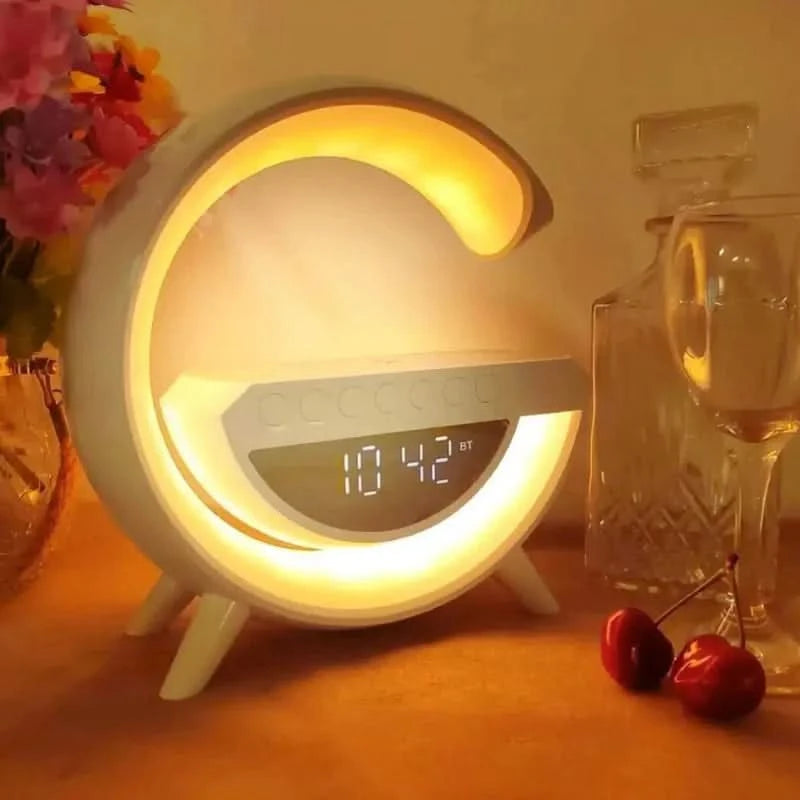 G-speaker Smart Station - Luminária Bluetooth Inteligente Estilo Quente RGB Luz Carregador Sem Fio Alarme Relógio Lâmpada De Mes