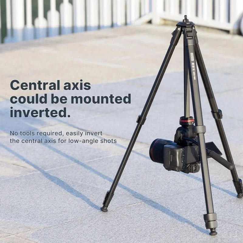 Ulanzi MT-56 OMBRA VIDEO Travel Tripod With Fluid Drag Pan Ball Head Metal Outdoor Smartphone DSLR Camera Tripod Monopod