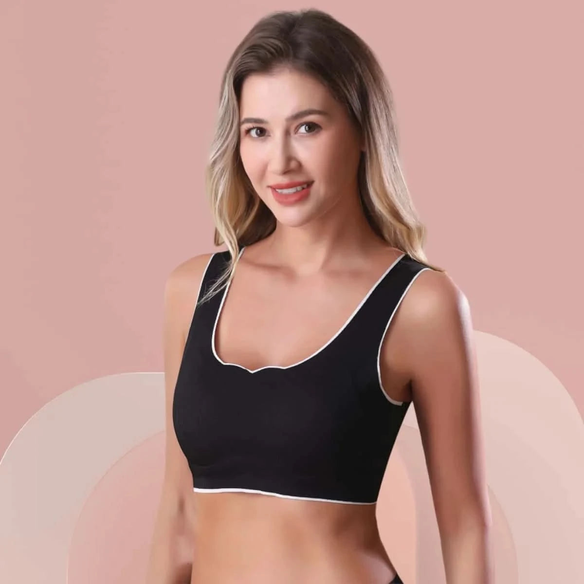 22116 Special Fabric Casual Top Bra With Bojo