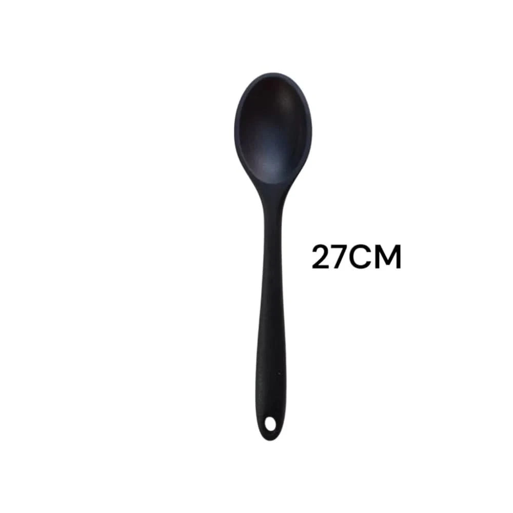 Colher Silicone Cor Preto Utensílios Cozinha