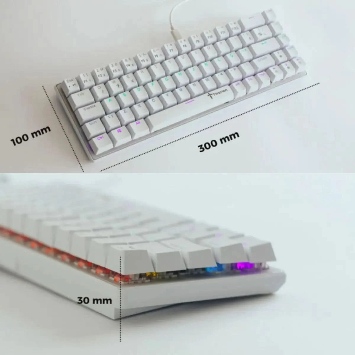 Teclado Mecânico Gamer 60% Computador Rgb Hot Swap Usb Pc