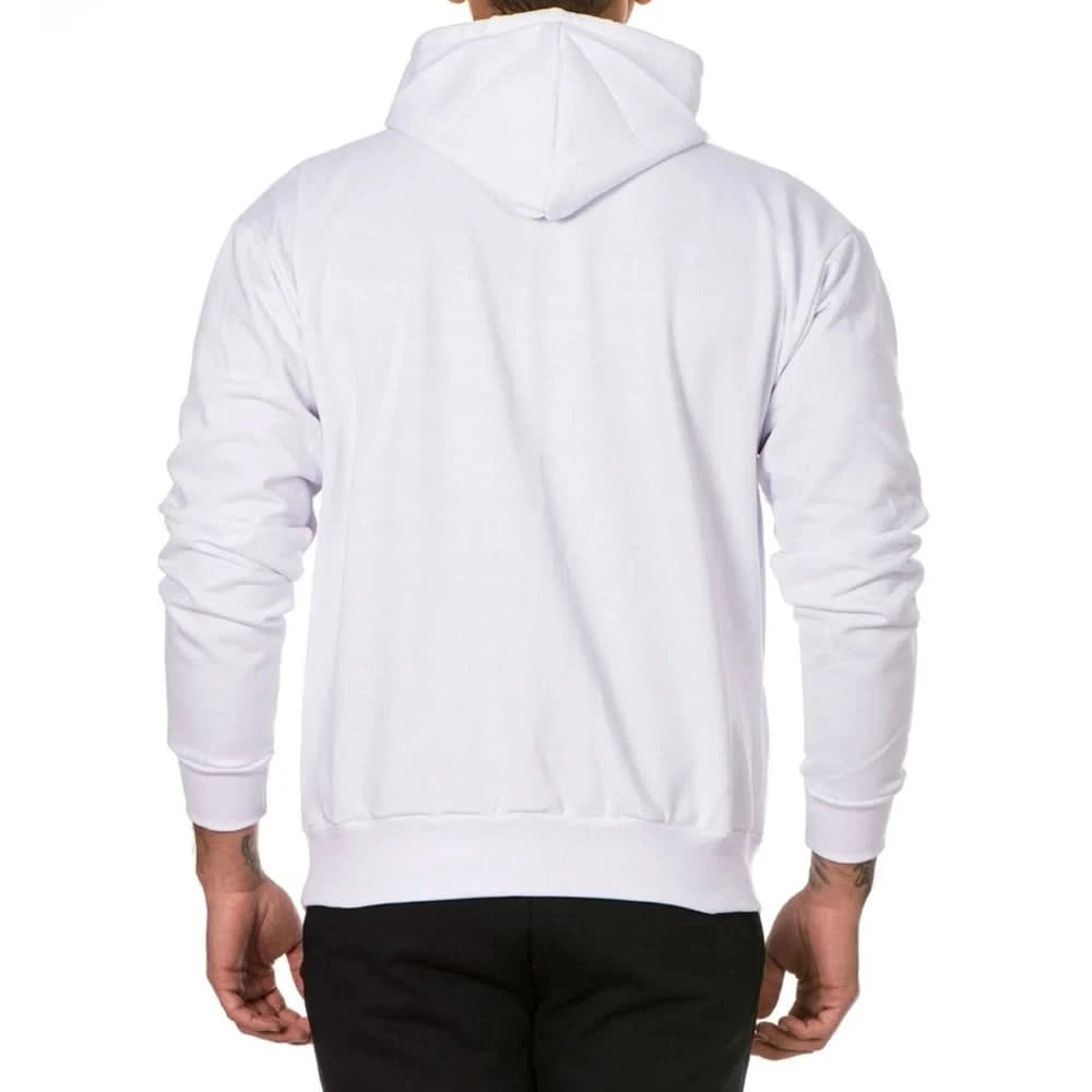 Blusa de Moletom Masculino Casual Liso Básico Branca e Preta do P ao G1