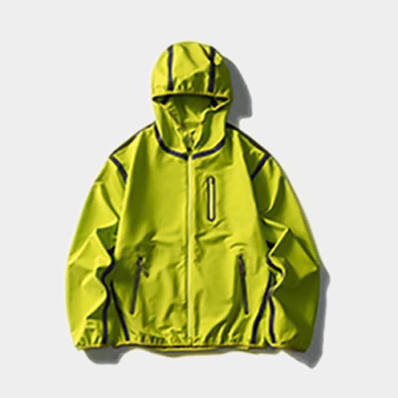Reflektierender Streifen-Spleiß-Kapuzenjacke