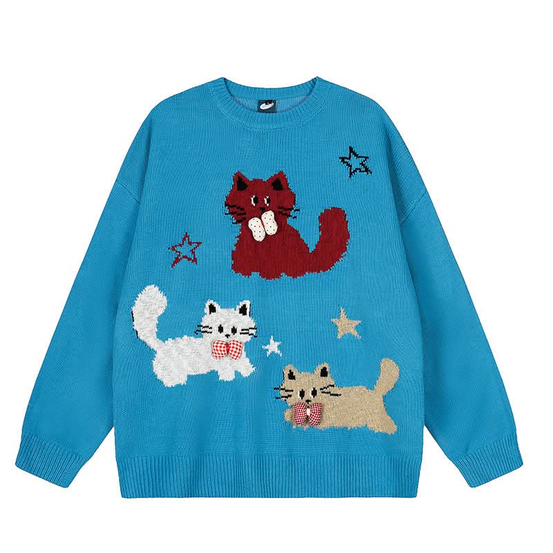 Jacquard Loose Knit Sweater  Feel Casual Sweater