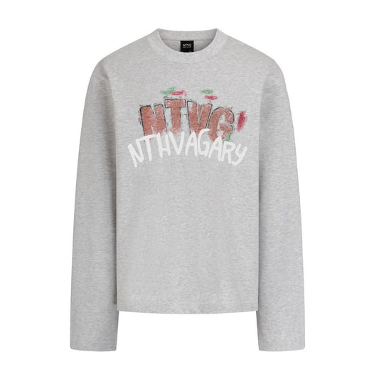 Handgezeichnetes Graffiti-Buchstaben-Langarmshirt