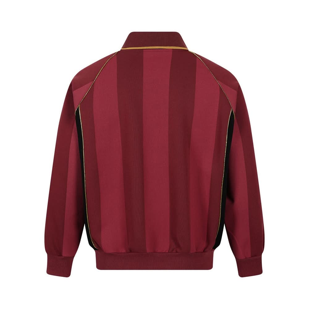 Shirt mit vertikalen Streifen und olivfarbenem Aufdruck
