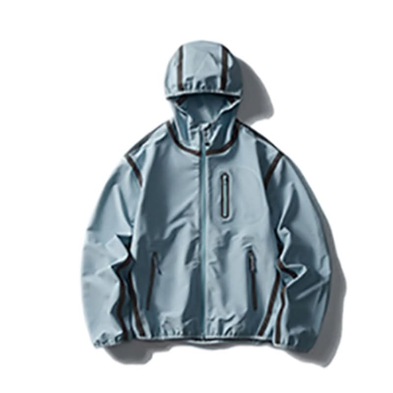 Reflektierender Streifen-Spleiß-Kapuzenjacke