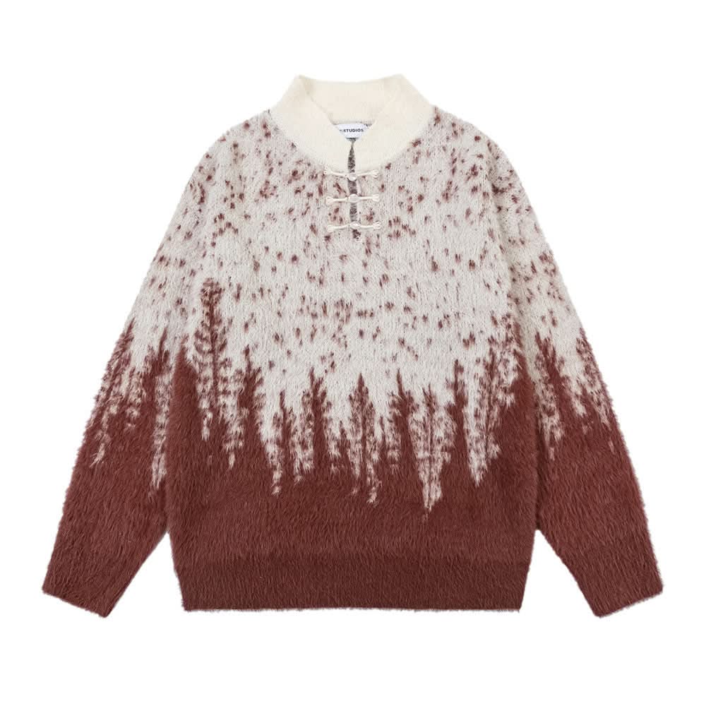 Weicher und flauschiger Pullover mit Farbverlauf