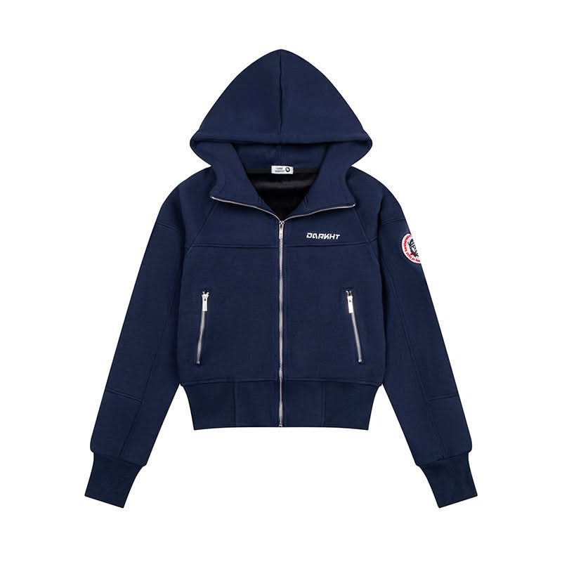 Hooded Sweatshirt  Hoodie with Pocket Zipper Front Fleece Lined Jacket