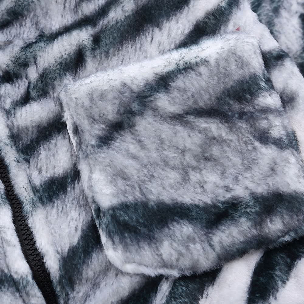Plüschbaumwollkleidung mit Tigerprint