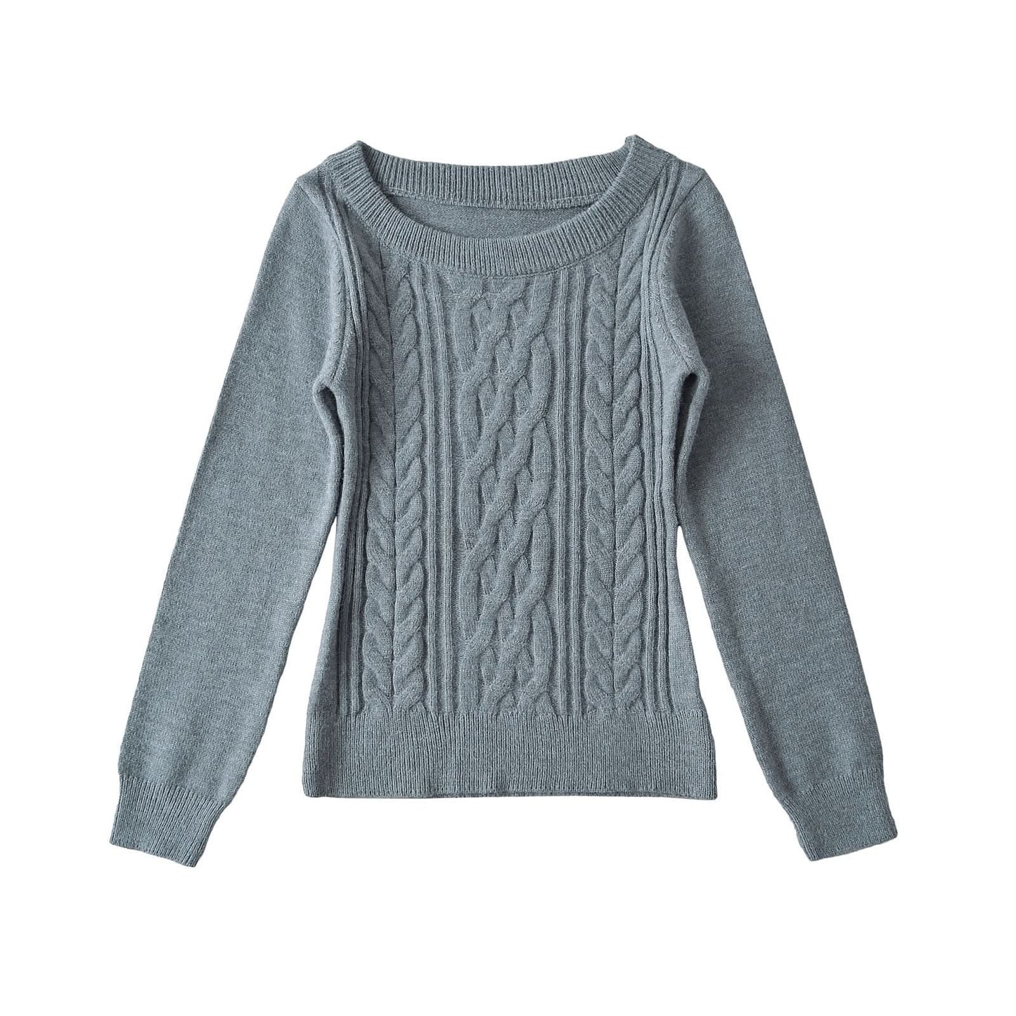 Langarmpullover mit Rundhalsausschnitt