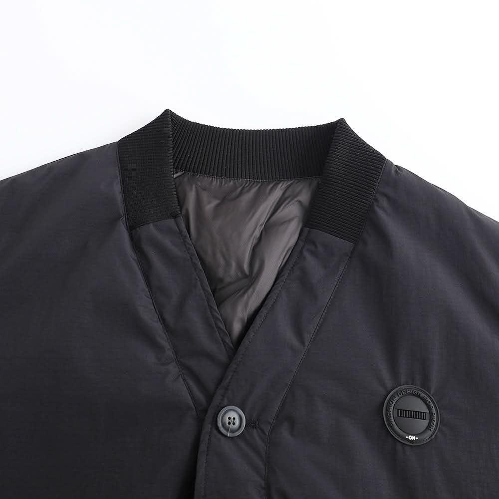 Daunenjacke, einreihig, Cardigan, V-Ausschnitt, Jacke