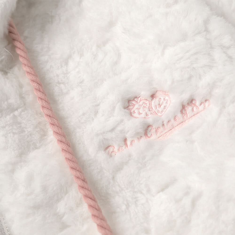 Cat's ears hooded cashmere coat