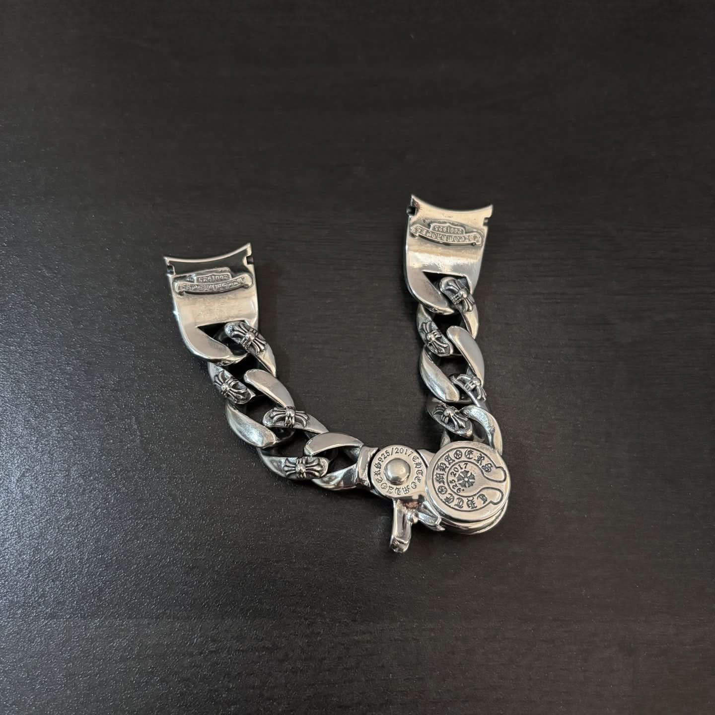 Silver Plated Rhinestone Hexagram Watch Band for Men, Fashionable and Unique Retro Punk Style Buckle Strap, Unisex Universal Stylish Design