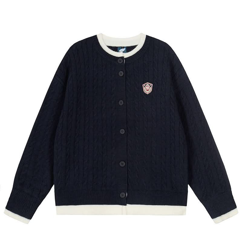 Knit Sweater for Women Solid Color High-End Cardigan