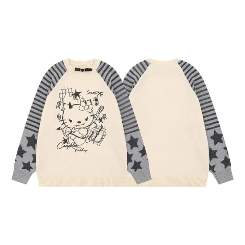 Lightweight V-Neck Sweater Loose Casual Lazy Knitwear Autumn