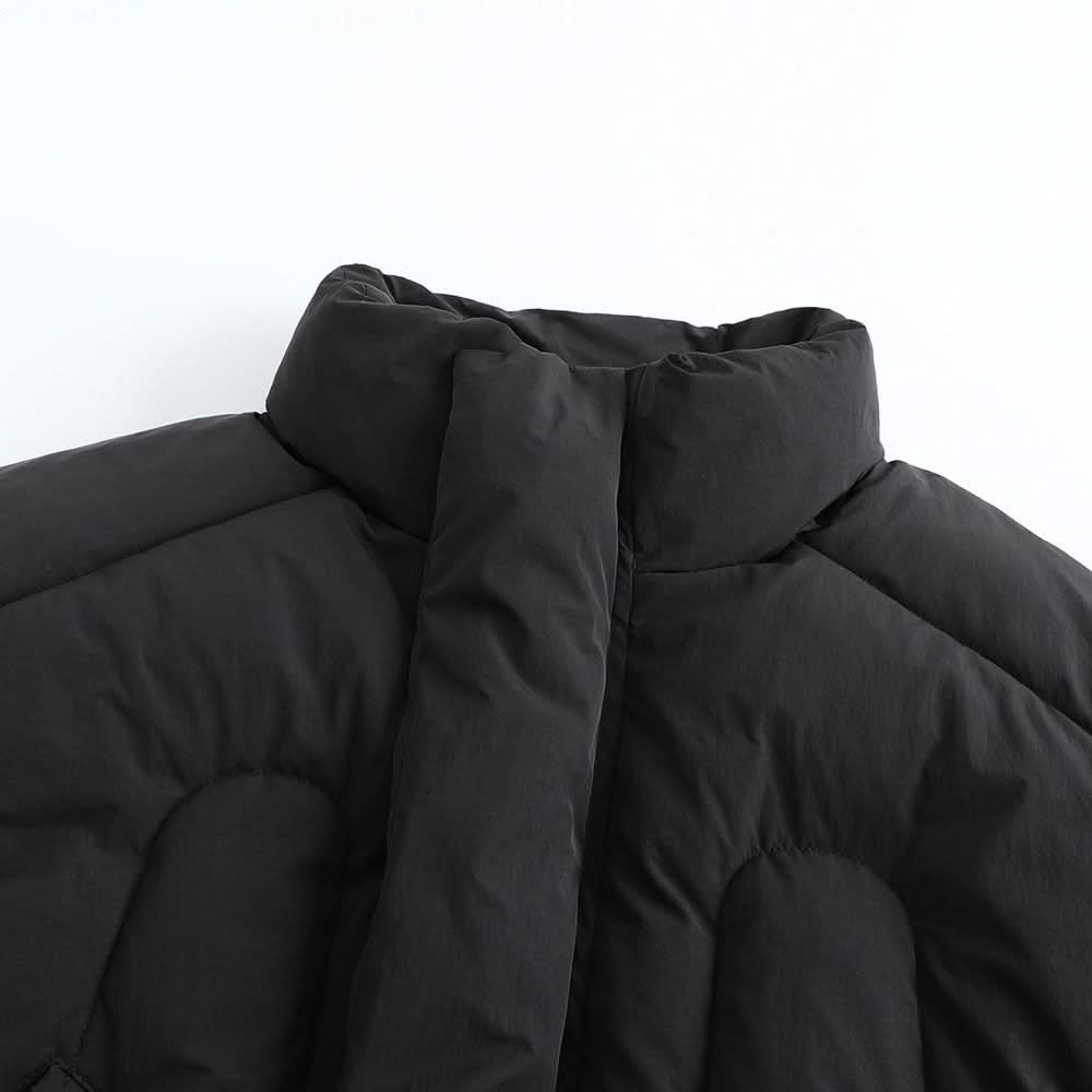 Dicke Baumwolljacke mit halbem Stehkragen
