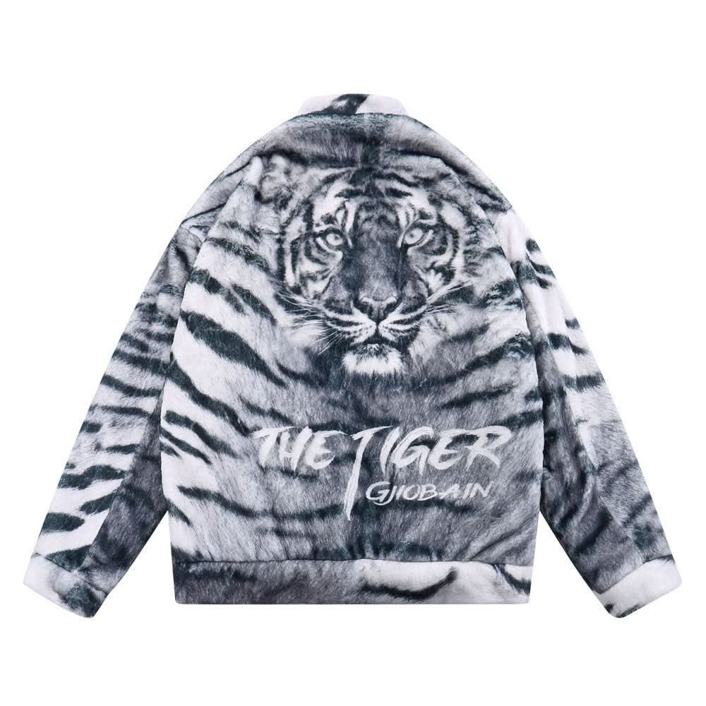 Plüschbaumwollkleidung mit Tigerprint
