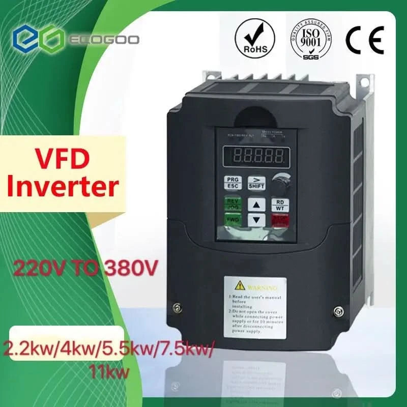 4KW-11KW 220V to 3-phase 380V frequency converter multifunctional VFD frequency converter, 400Hz inverter