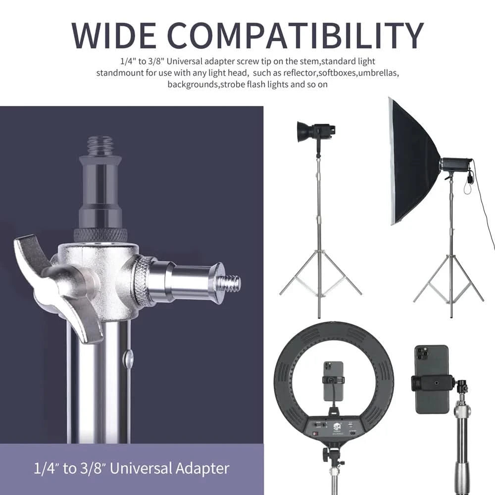 2/2.8M Stainless Steel Aluminum Alloy Tripod Foldable Light Stand Tripod Photography C-Stand For Spot Light Softbox Photo Studio