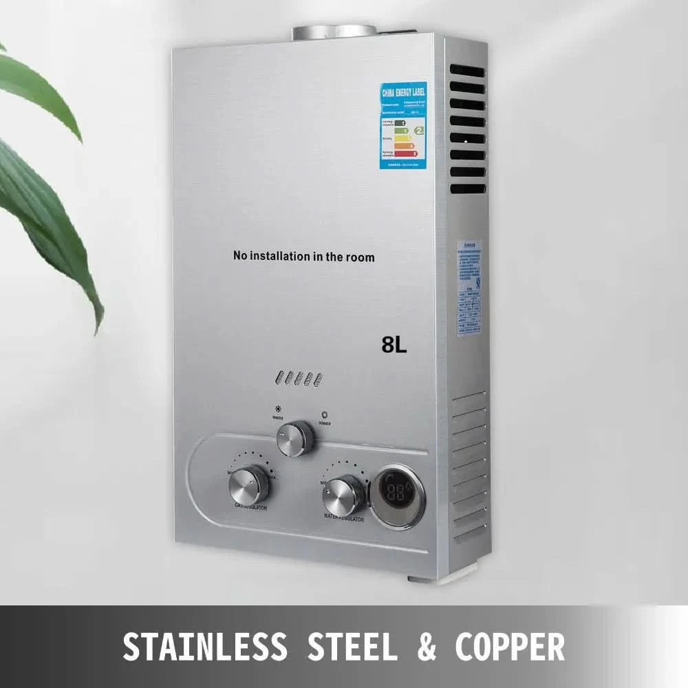 Sihao 6L 8L10L 12L 16L18L LPG Hot Water Heater Instant Continuous Gas Boiler Butane Propane Gas Boiler Heater for Camping Outdoo