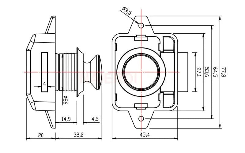 10 STÜCK NAIERDI Wohnmobil-Druckschloss 20mm/26mm Wohnwagen Boot Wohnmobil Schrank Schubladenverriegelung Knöpfe für Möbelbeschläge