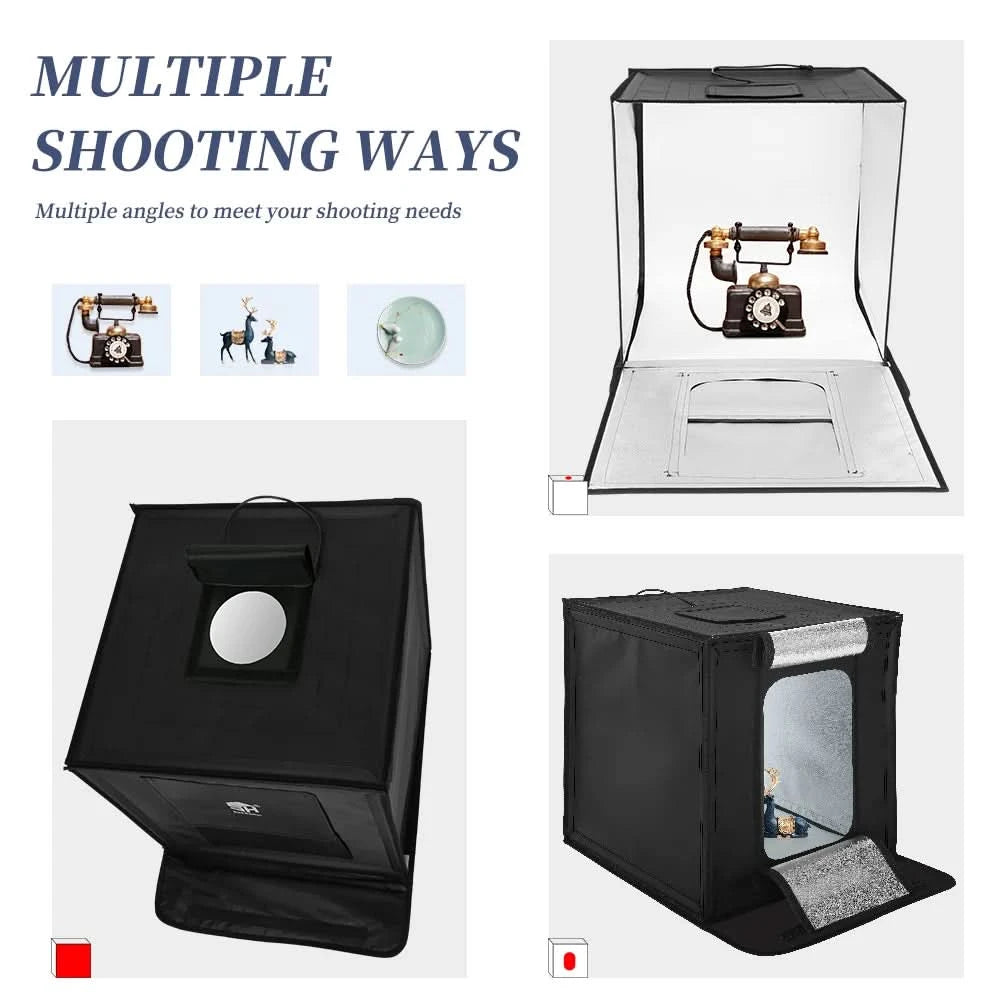 30/40/45 65 80cm Photography Tent Photo Light Studio SoftBox Portable Foldable Table Shoot Tents Kit With 5 Background Backdrop