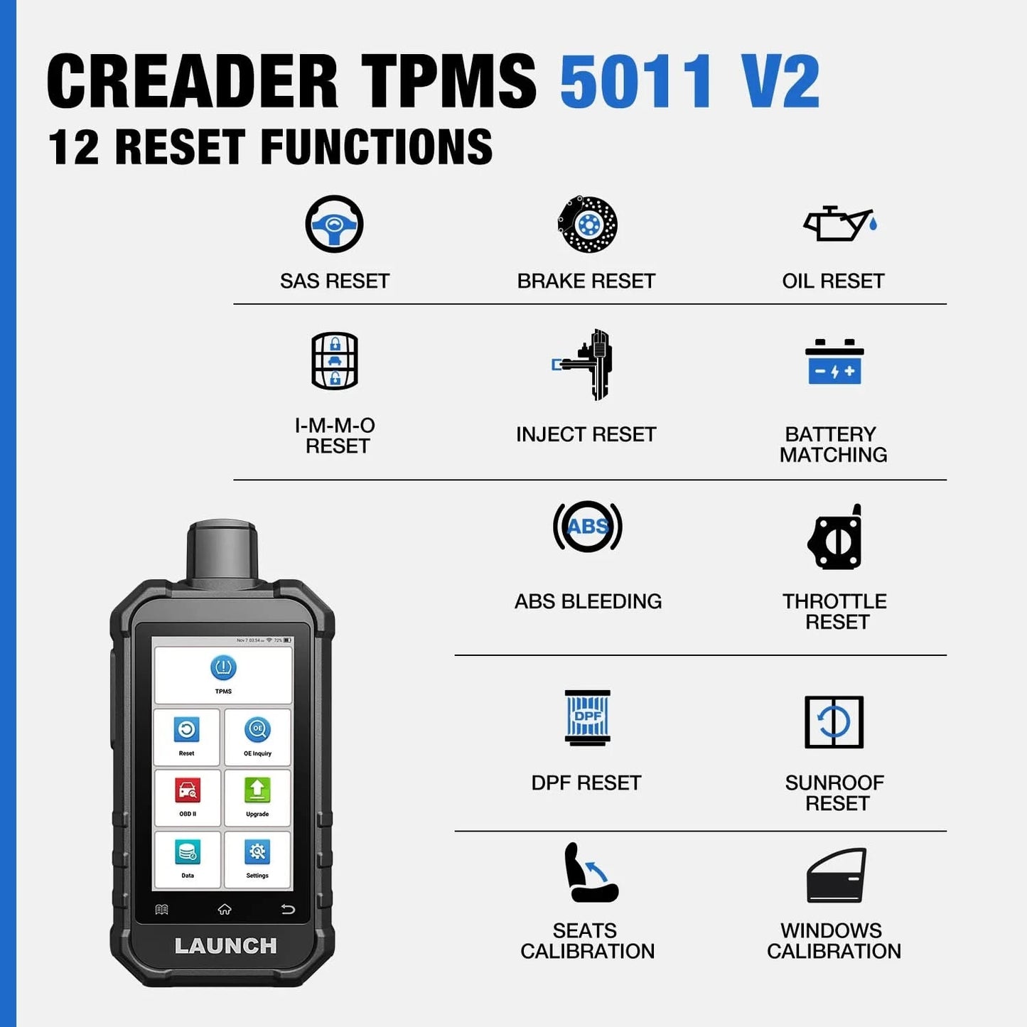 USA EU Lager EINFÜHRUNG Creader TPMS CRT5011 V2 Reifendruckprogrammier-Sensor-Scan-Tool