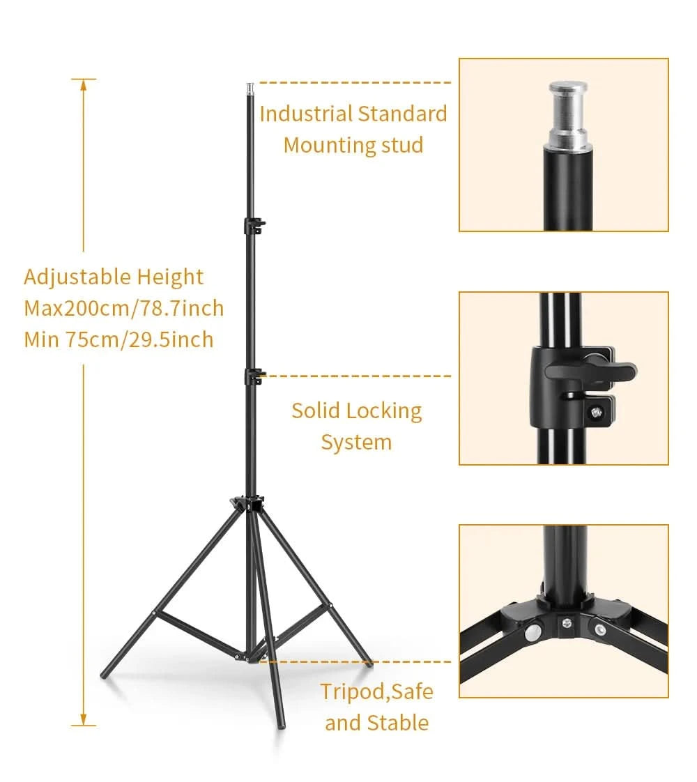 SH Photo Studio Softbox Light Kit Photographic Equipment Four Lamp Holders Continuous Light System With E27 Bulb Accessories