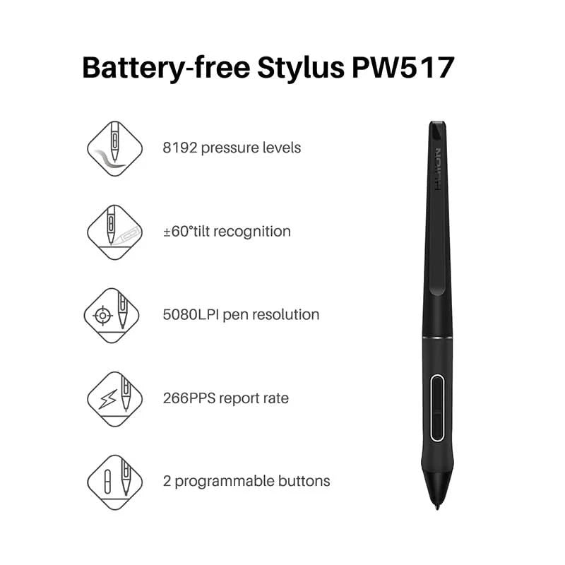 HUION Kamvas 22 Graphic Pen Tablet Monitor Pen Display 21.5 Inch Anti-glare Screen 120%s RGB Windows Mac And Android Device