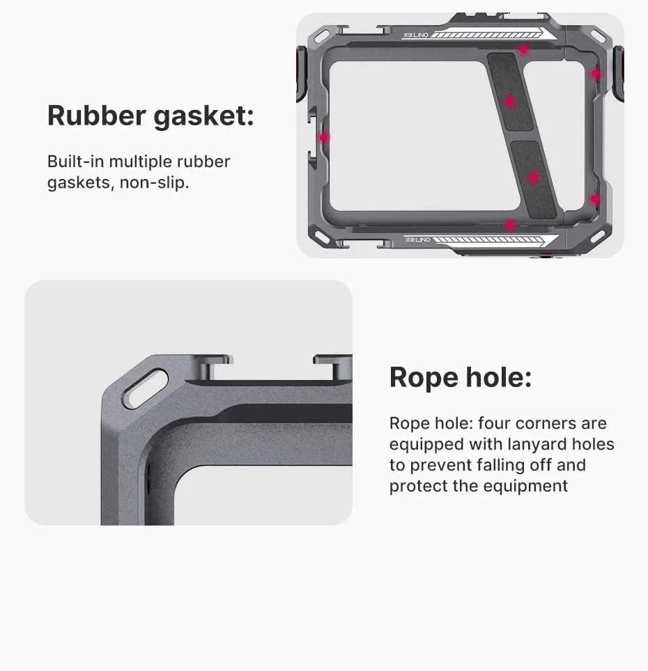 Ulanzi Lino Smartphone Cage for iPhone 16 15 14 13 X XR XS Max Mini/Pro/Pro Max Smartphone Handle Grip Phone Vlog Video