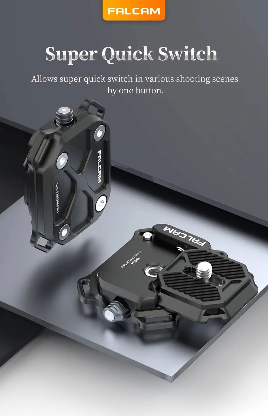 Ulanzi FALCAM F38 Universal Arca-Swiss Slot Quick Release System Plate Clamp Quick Switch Kit for DSLR Camera Gimbal Tripod