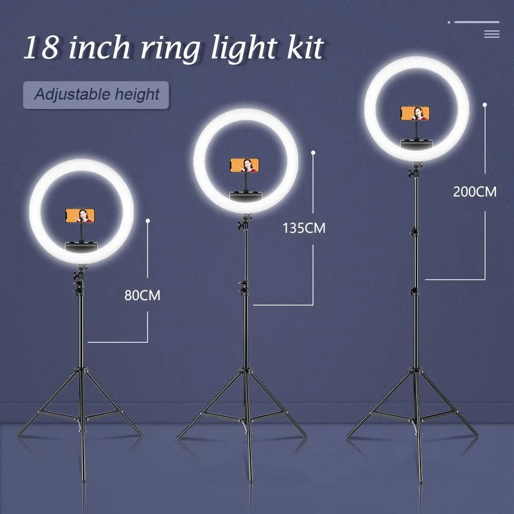 SH 45cm 18 inch Ring Light With Tripod Stand Usb Charge Selfie Led Lamp Dimmable Photography Light For Photo Photography Studio