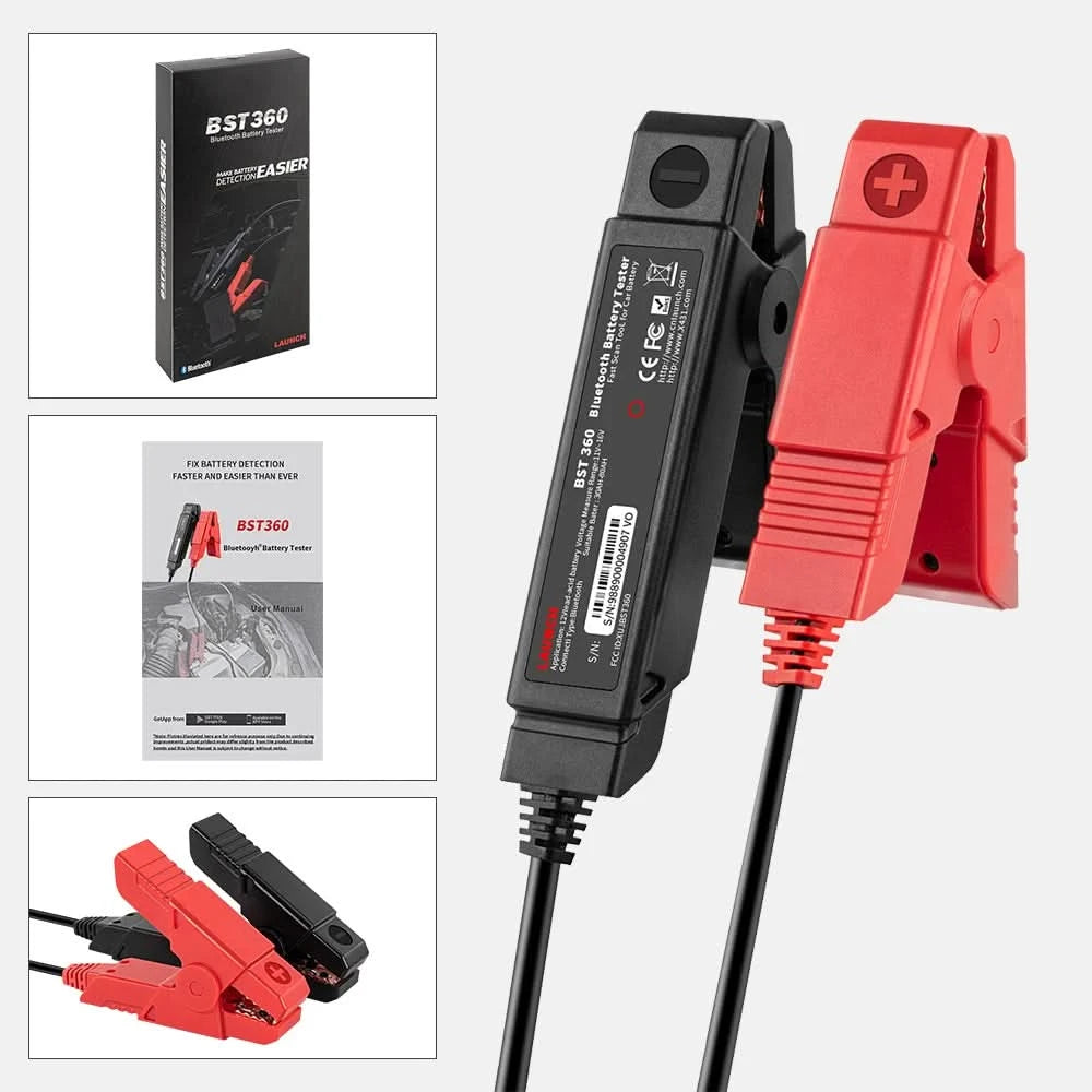 US EU Warehouse LAUNCH BST360 BT Battery Tester 12V Car Motorcycle Battery Analyzer Load Cranking Charging Tester