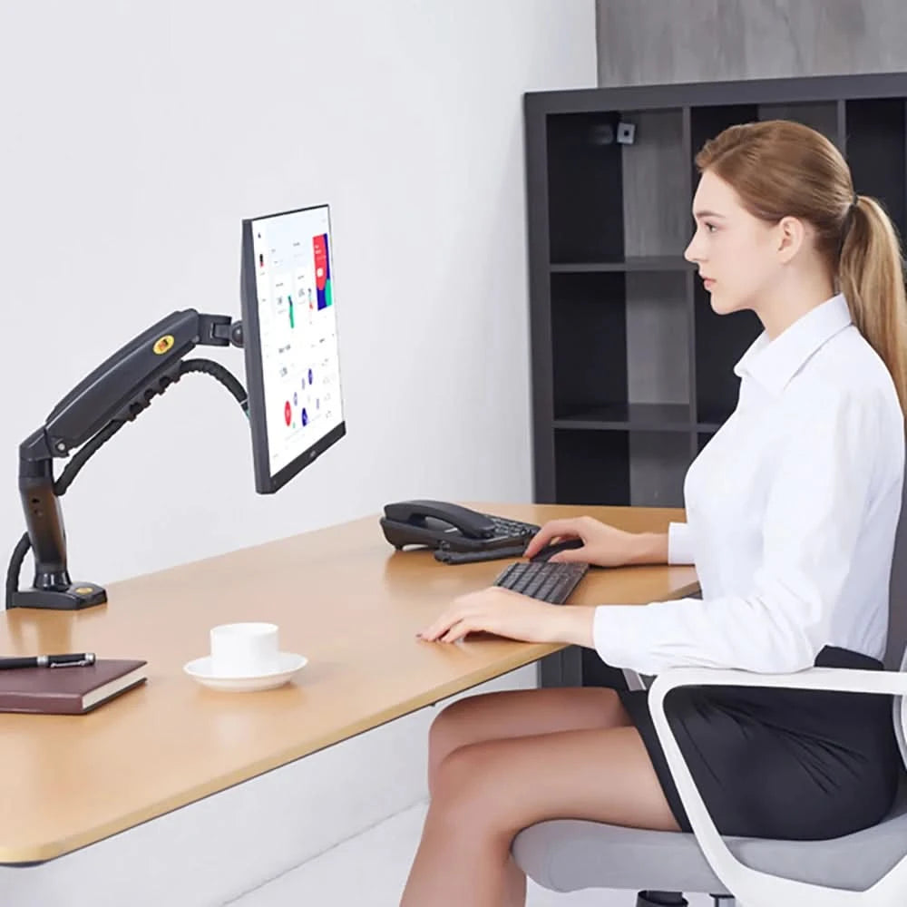 F80 Gas Spring 17-30 inch Desktop LED LCD Monitor Mount Holder Arm Ergonomic Gas Strut Flexi Mount Load 2~9kgs
