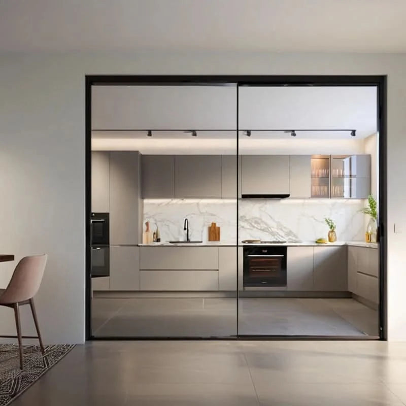 Modern Automatic Silent Electric Sliding Door Unit Magnetic Suspension Household Induction Door Track Smart Electric Apartment