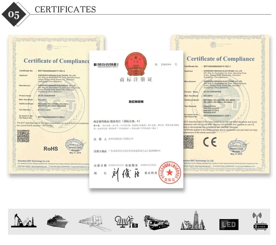 RCNUN 12V 24V to 5V 6V 10A Step Down DC DC Converter Regulator 12 Volt to 5 Volt 50W Buck Power Supply for Cars Toys