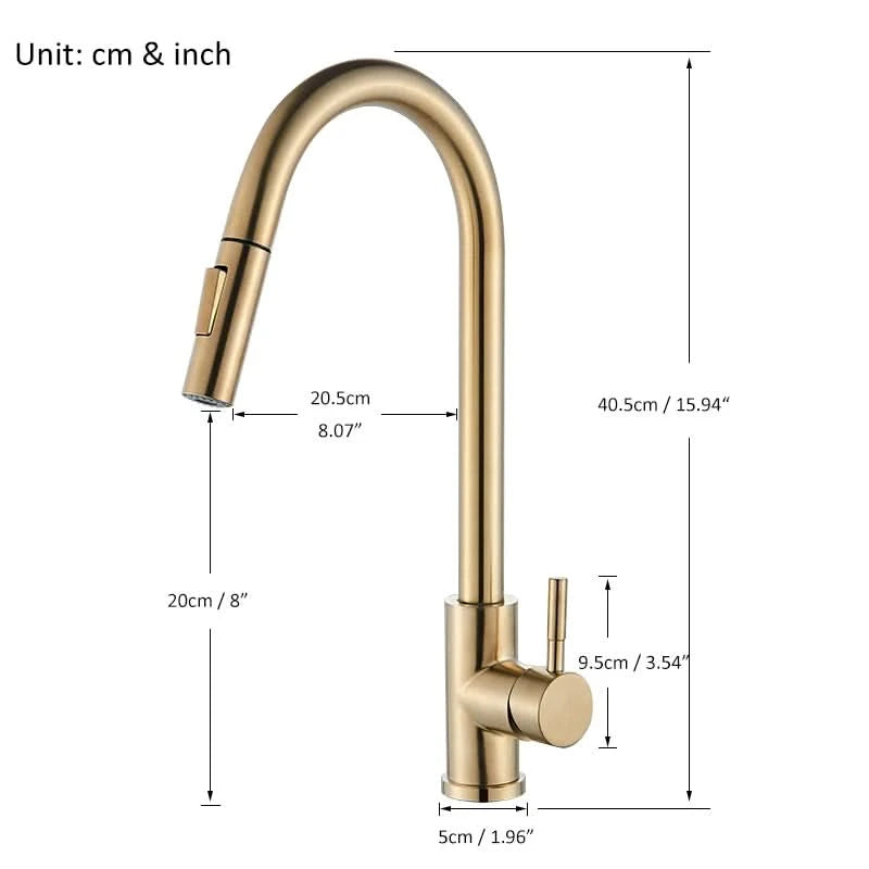 Wanmivezlo Pull Out Kitchen Faucets 360° Rotation Kitchen Mixer Tap Single Lever Mixer Tap Kitchen Sink Cold Hot Water Tap