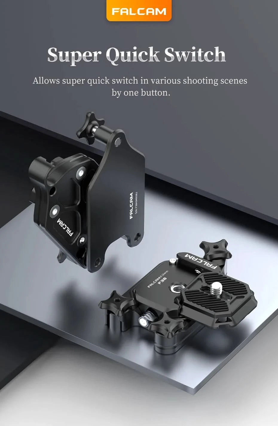 Ulanzi FALCAM F38 Universal Arca-Swiss Slot Quick Release System Plate Clamp Quick Switch Kit for DSLR Camera Gimbal Tripod