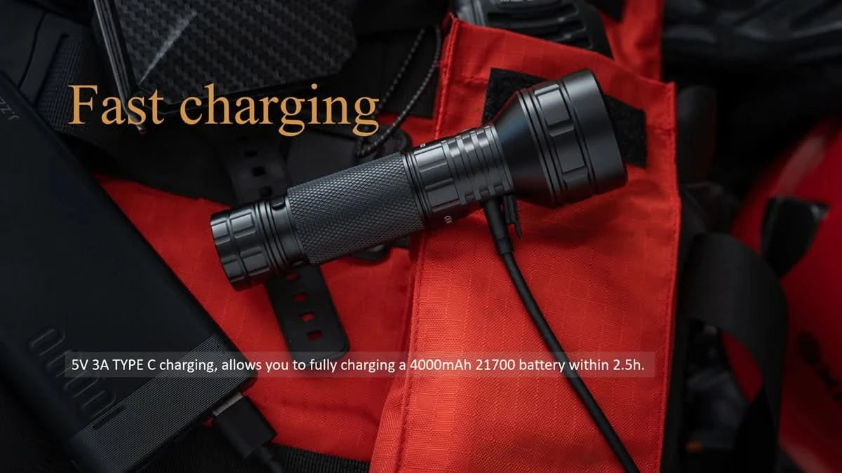 Sofirn IF22A TIR Optics 2100lm LED Flashlight Rechargeable 21700 USB C Powerful EDC Light Torch Outdoor Lantern for Fish