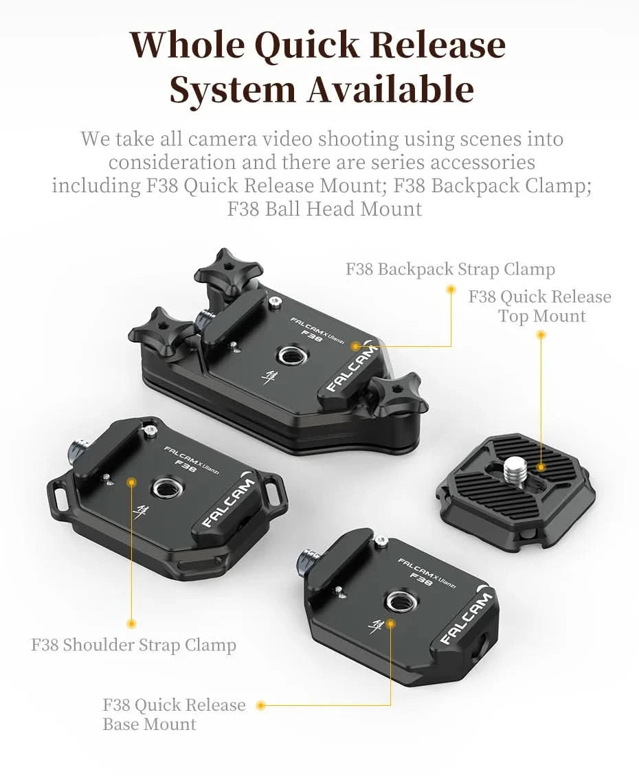 Ulanzi FALCAM F38 Universal Arca-Swiss Slot Quick Release System Plate Clamp Quick Switch Kit for DSLR Camera Gimbal Tripod