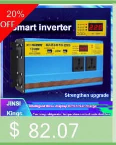 Pure Sine Wave Inverter 12V/24V To AC110V 220V 1000W 2000W 3000W Voltage Transformer Power Converter Solar Inverter LED Display